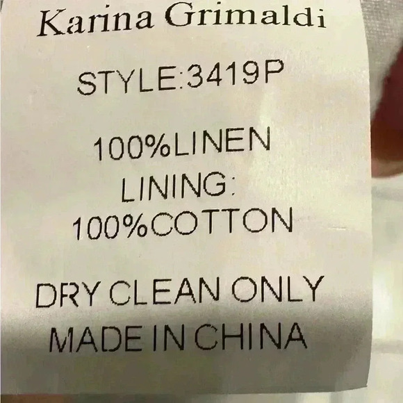 Karina Grimaldi Linen Animal Print Dress Size Medium - Picture 3 of 5